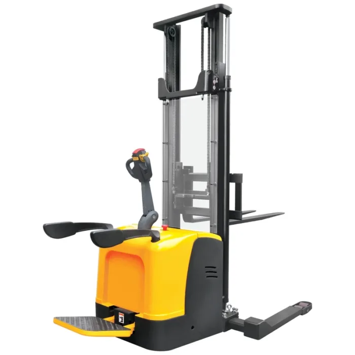 Electric rider straddle stacker EVV10PV-P/EVV12PV-P/EVV15PV-P | DELACCO electric rider stackers