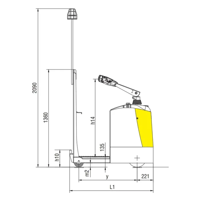 DELACCO VEV20ST/VEV30ST electric tow tractor drawing 1