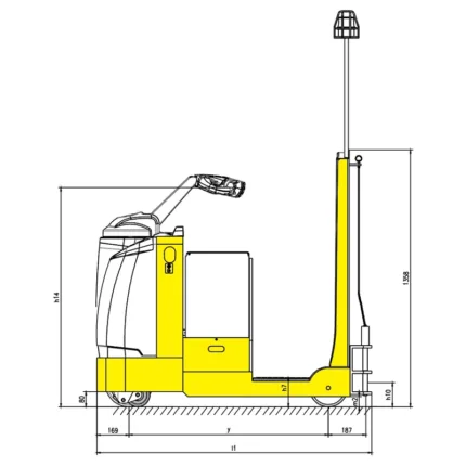 DELACCO VEV45ST electric tow tractor drawing 1