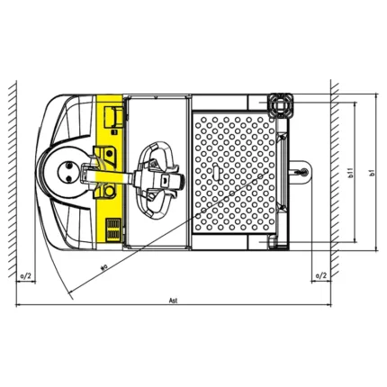 DELACCO VEV45ST electric tow tractor drawing 2