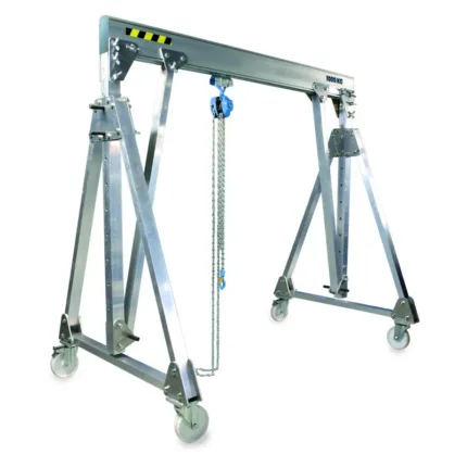 Folding aluminum gantry crane 250kg span 4m height H1