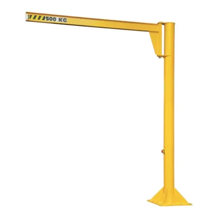 Underbraced pillar jib cranes