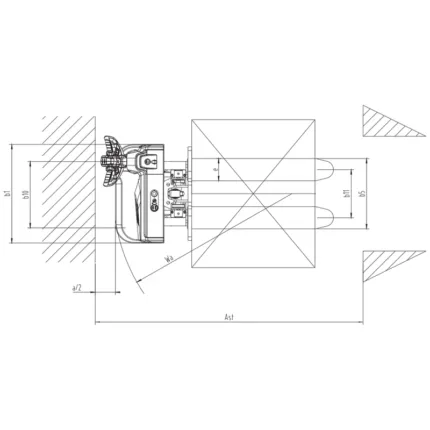 DELACCO ESV10-I/ESV12-I electric stacker with initial lift drawing 2