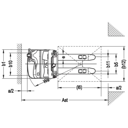 DELACCO EVV10/EVV12/EVV15 electric walkie stacker drawing 2