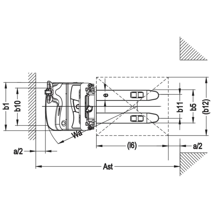 DELACCO EVV10/EVV12/EVV15 electric walkie stacker drawing 2