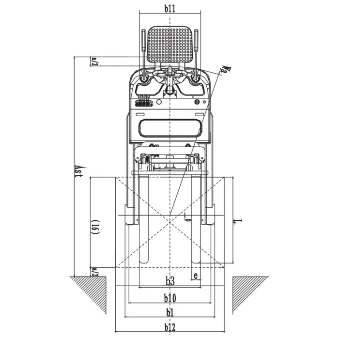 DELACCO EVVP12C-P/EVVP15C-P counterbalanced electric reach stacker drawing 2