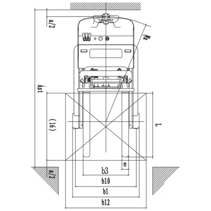 DELACCO EVVP12C/EVVP15C counterbalanced electric reach stacker drawing 2