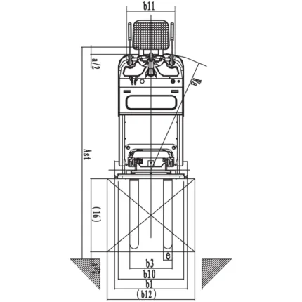 DELACCO EVVP15-P counterbalanced electric stacker drawing 2