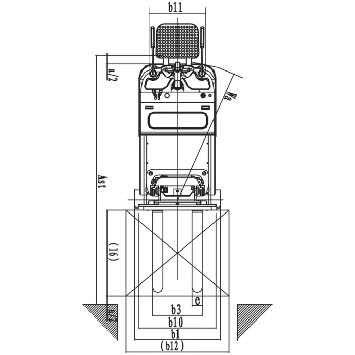 DELACCO EVVP15-P counterbalanced electric stacker drawing 2