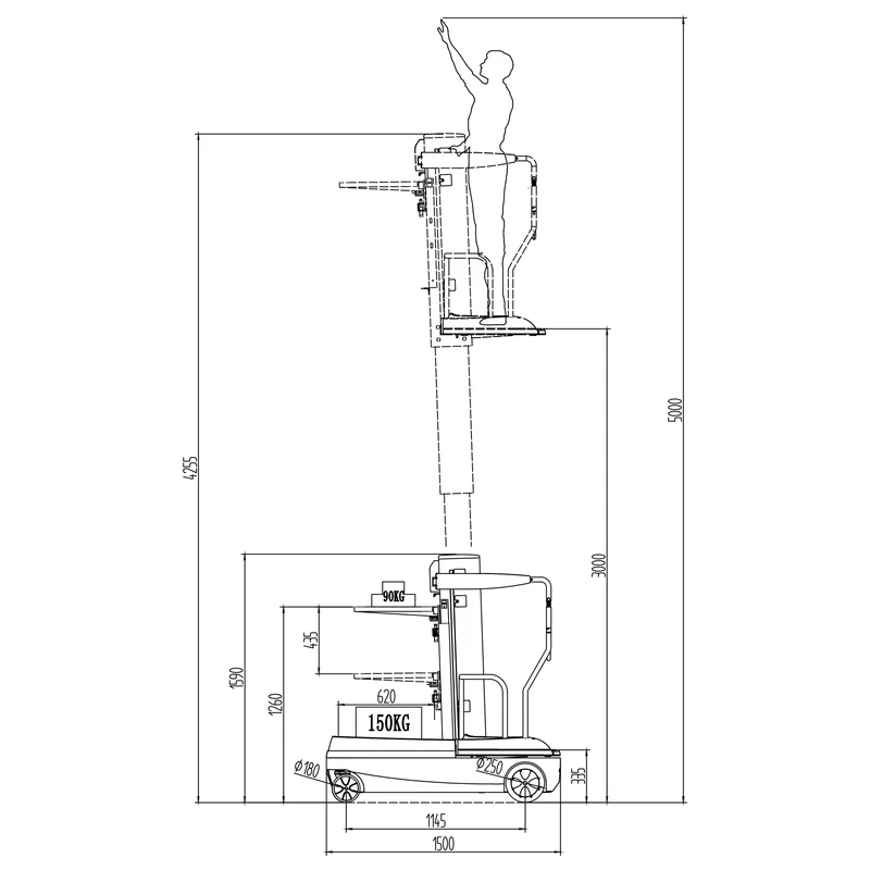 DELACCO MKV mini order picker drawing 2