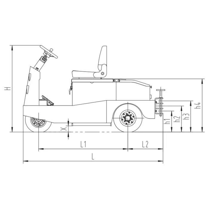 DELACCO MVEV20/MVEV30 electric tow tractor drawing 1