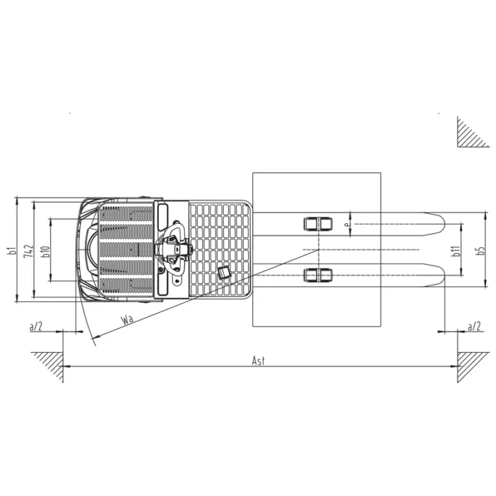 DELACCO NKV10/NKV12 electric low level order picker drawing 2