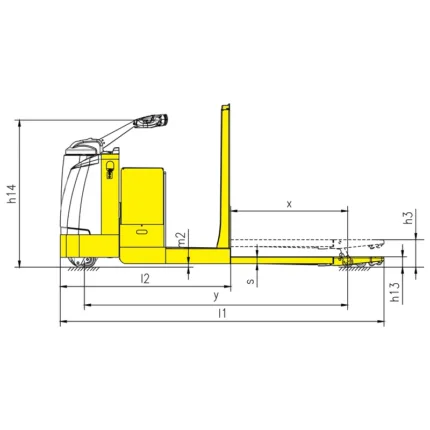 DELACCO NKV30-P low level central rider order picker drawing 1