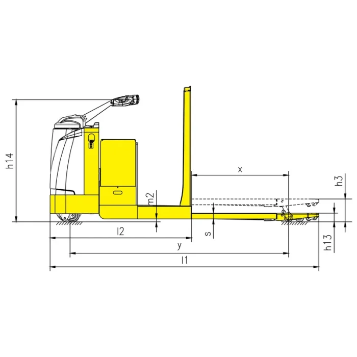 DELACCO NKV30-P low level central rider order picker drawing 1