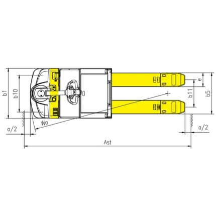 DELACCO NKV30-P low level central rider order picker drawing 2