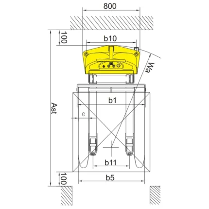 DELACCO PEVV10/PEVV15 semi-electric stacker drawing 3