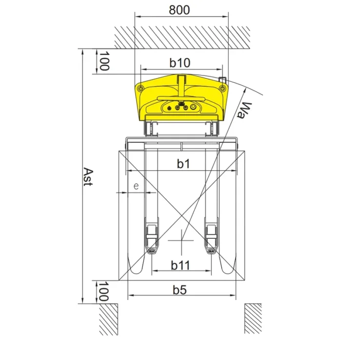 DELACCO PEVV10/PEVV15 semi-electric stacker drawing 3