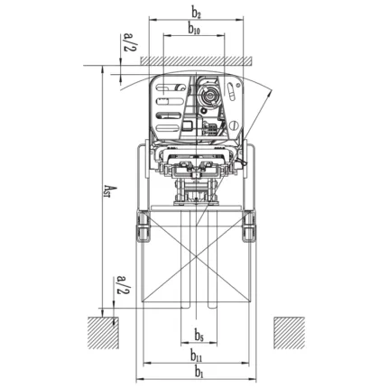 DELACCO REV15DS electric fork reach track drawing