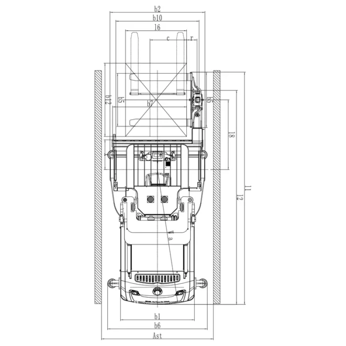 DELACCO REV15TS very narrow aisle truck (man-up) drawing 2