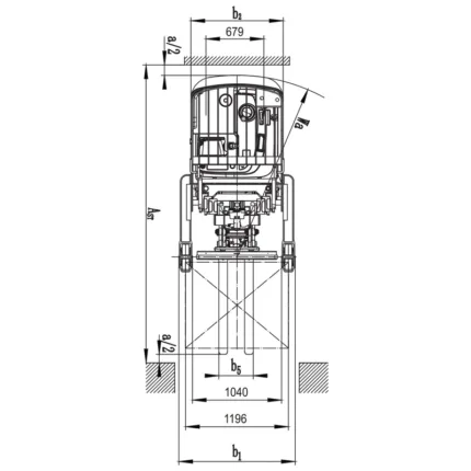 DELACCO REV20DDS electric fork reach truck double scissor drawing 2