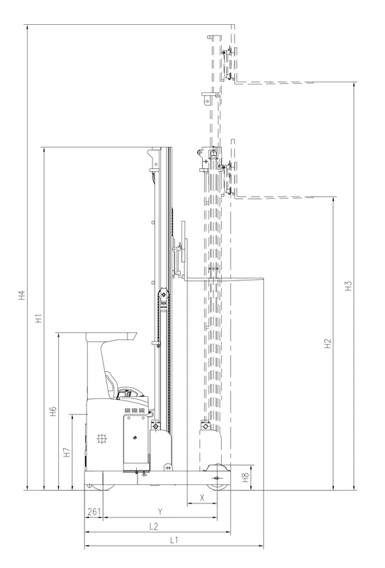 DELACCO REV20 electric reach truck drawing 1