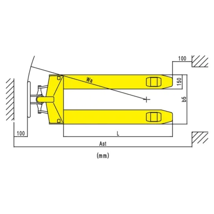 DELACCO RPV2000E economic type hand pallet truck drawing 2