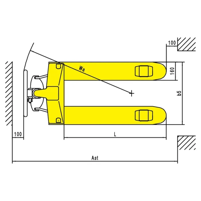 DELACCO RPV2500CT/RPV3000CT hand pallet truck drawing 2