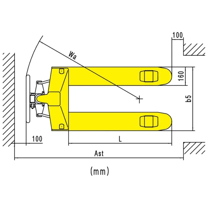 DELACCO RPV2500PT/RPV3000PT premium type hand pallet truck drawing 2