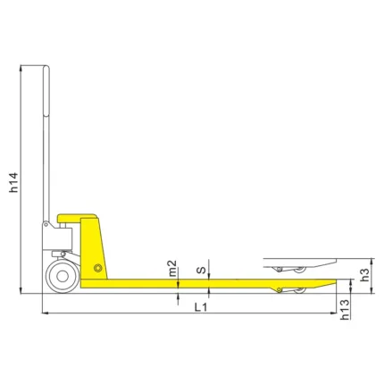 DELACCO RPV2500STD/RPV3000STD standard type hand pallet truck drawing 1