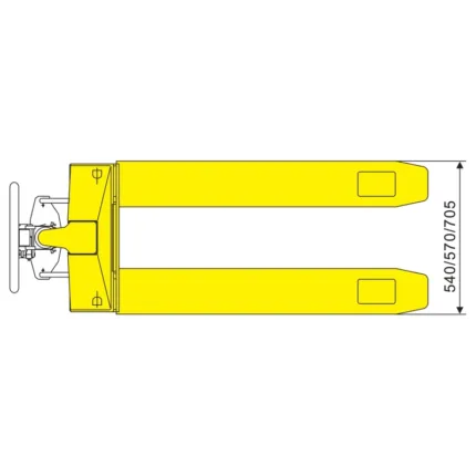 DELACCO RPVV2000/RPVV2000P scale pallet truck drawing 2