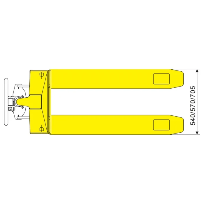 DELACCO RPVV2000/RPVV2000P scale pallet truck drawing 2