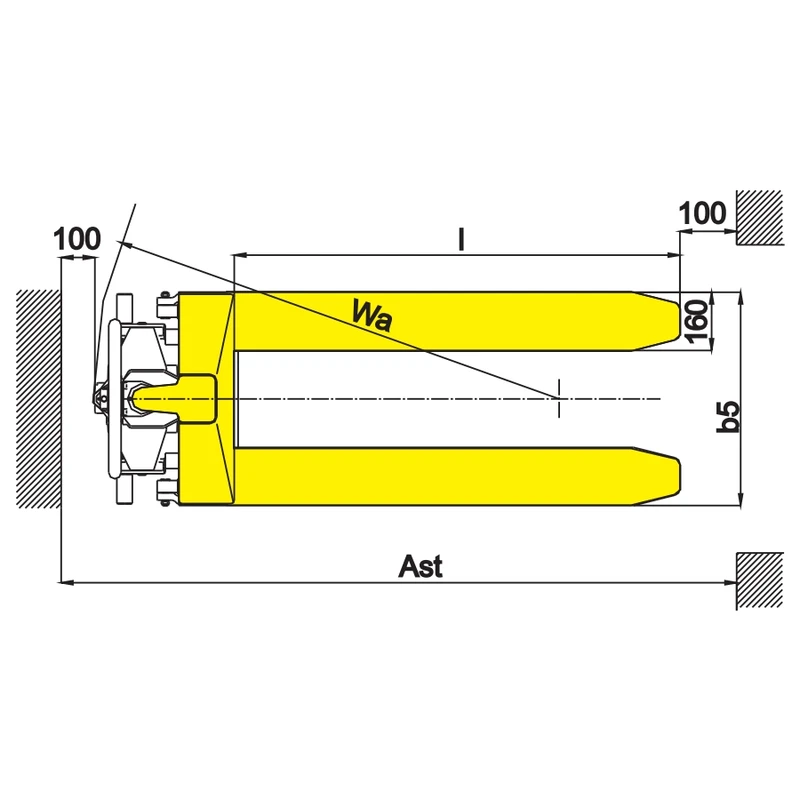 DELACCO RSV1000 high lift pallet truck drawing 2