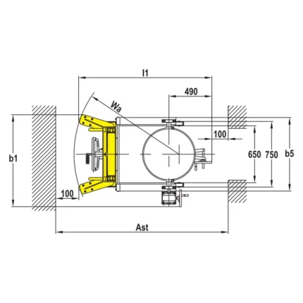 DELACCO RVB35 drum lifter drawing 2