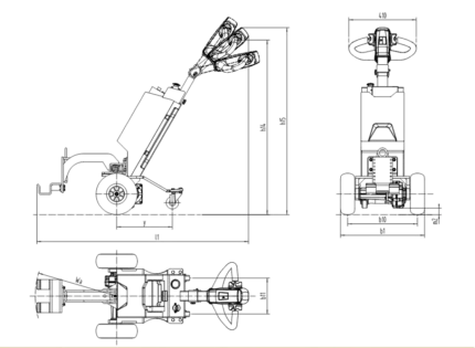 DELACCO VEV10H-Li light-duty tow tractor drawing