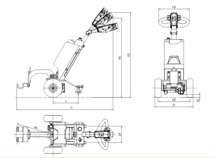 DELACCO VEV10H-Li light-duty tow tractor drawing