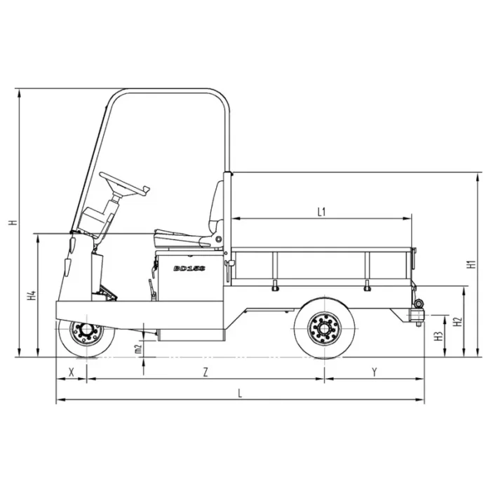 DELACCO VEV10/VEV15 electric platform truck drawing 1
