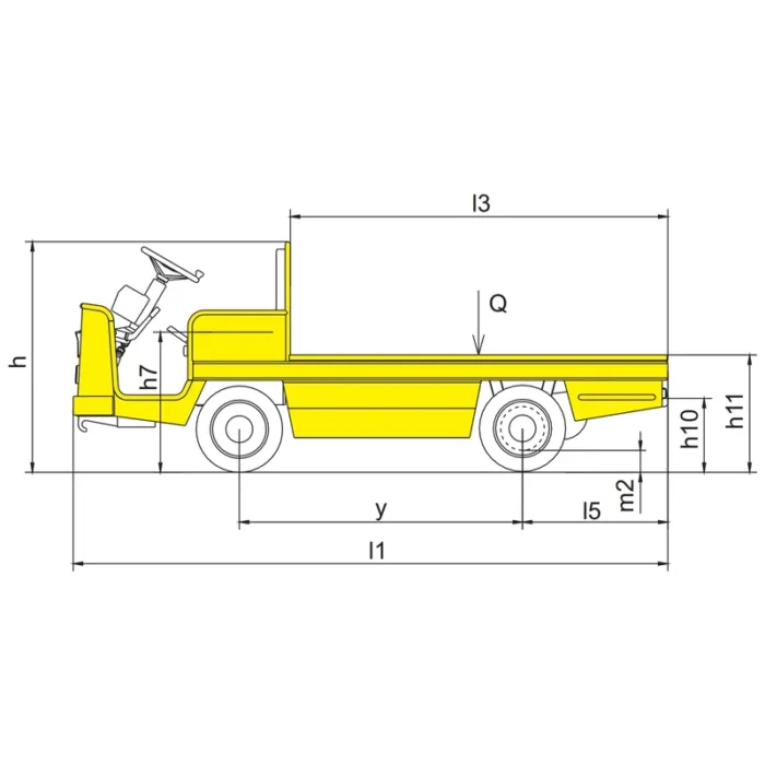 DELACCO VEV20/VEV25/VEV30 electric platform truck drawing 1