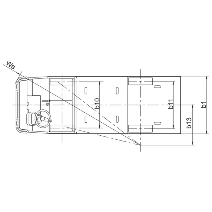 DELACCO VEV20/VEV25/VEV30 electric platform truck drawing 2
