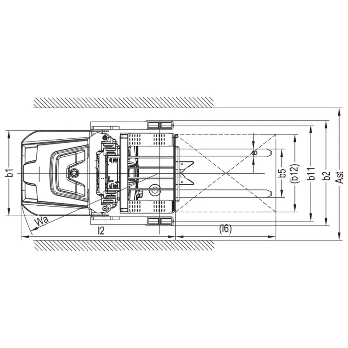 DELACCO VKV15 electric high level order picker drawing 2