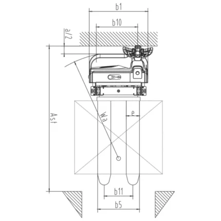 EVV10B-I EVV12B-I DELACCO electric stacker with initial lift drawing 2