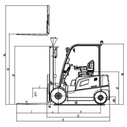 FB16R/FB20R/FB25R/FB30R/FB35R electric forklift truck drawing 1