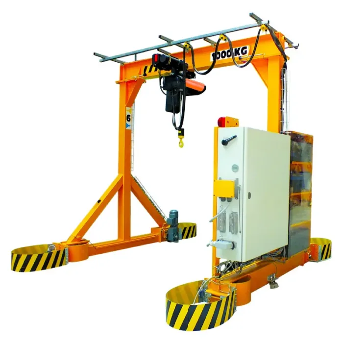Workshop motorized gantry crane 10000kg span 8m height 3m