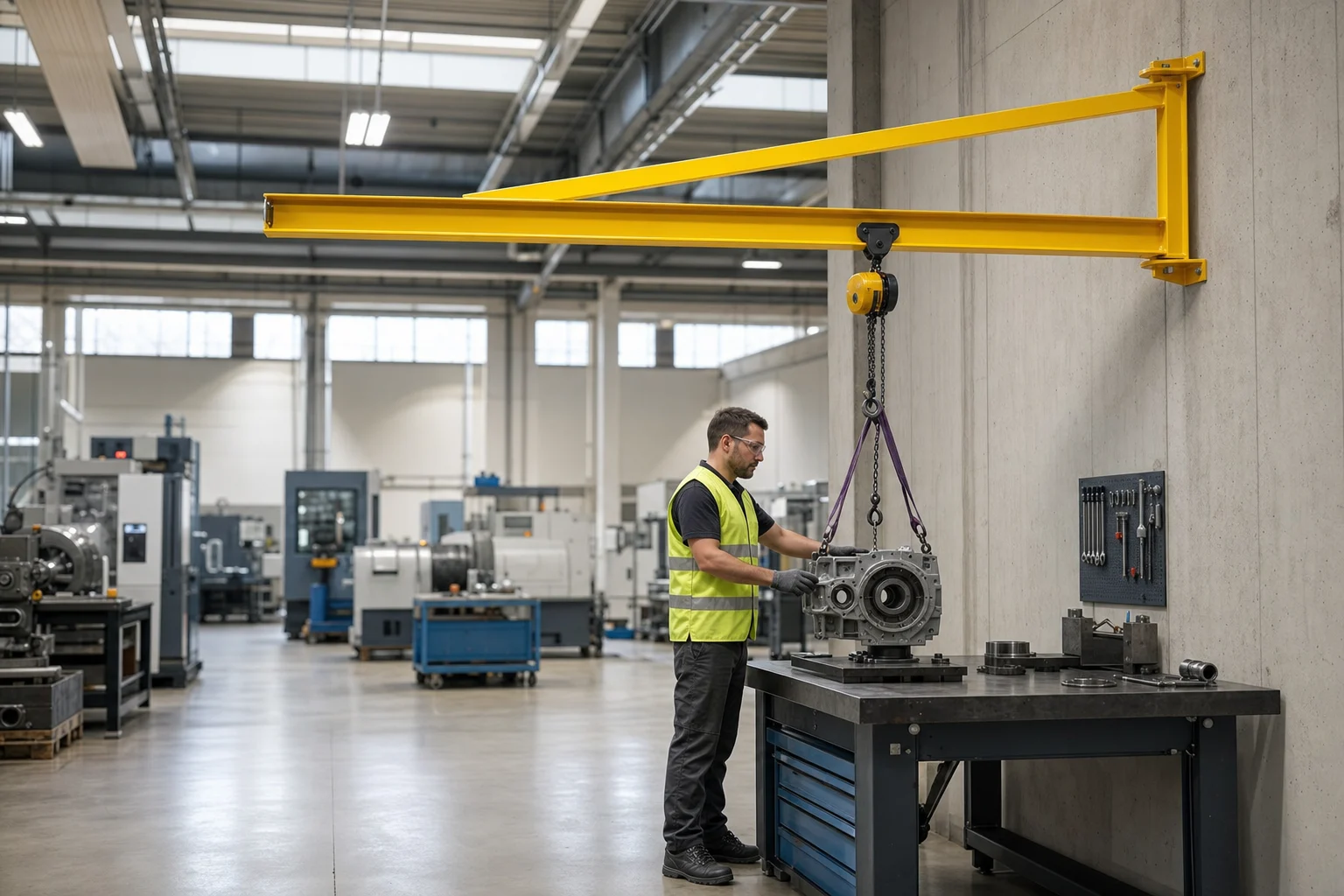 Wall-mounted jib crane buying guide: zero floor space
