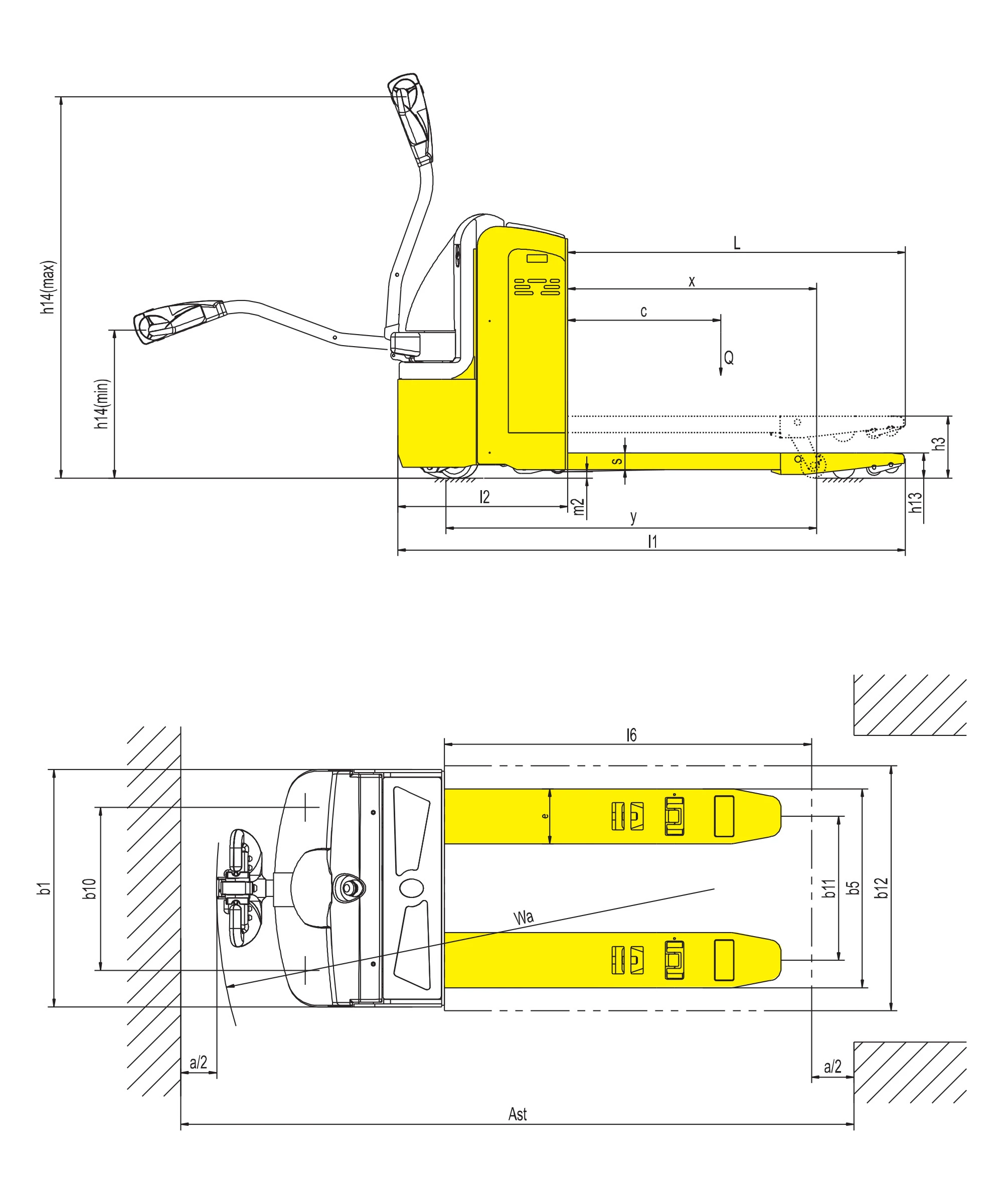 Electric Walkie Pallet Jack (EPV18PM/EPV20PM/EPV20PMO) 1800-2000 kg - view 4