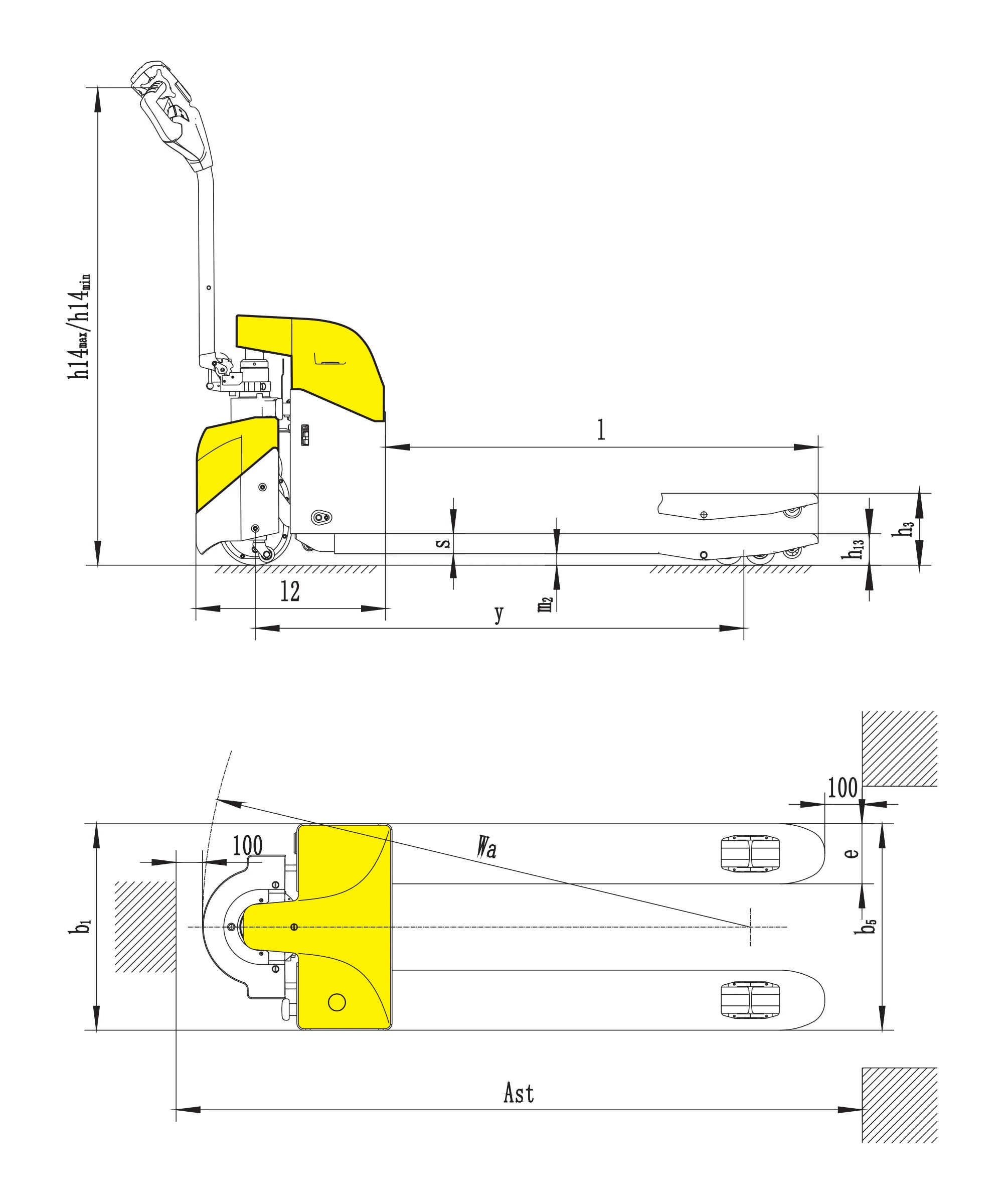 Electric Walkie Pallet Truck (EPV15H/EPV18H/EPV20H) 1500-2000 kg - view 3