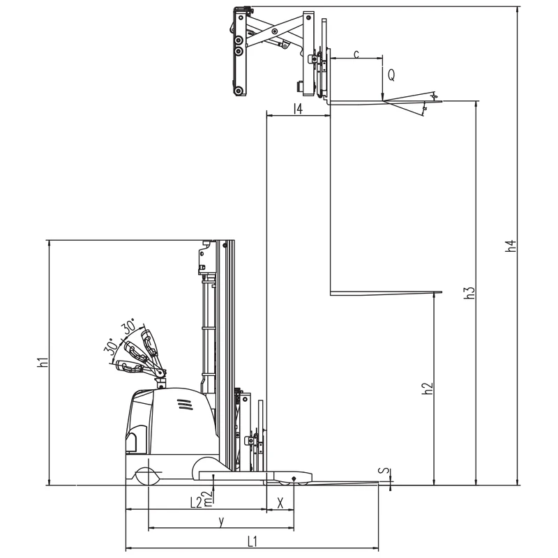 Electric Reach Truck, Magnetic Valve Control (EVV15DDS/EVV20DDS) 1500-2000 kg 2000-6000 mm - view 3