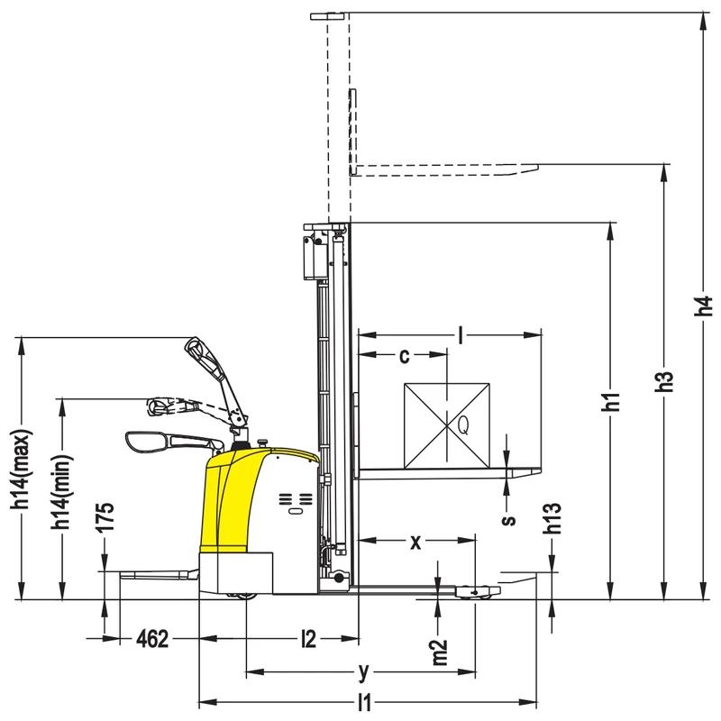 Electric Rider Stacker (EVV10-P/EVV12-P/EVV15-P) 1000-1500 kg 1600-5600 mm - view 2