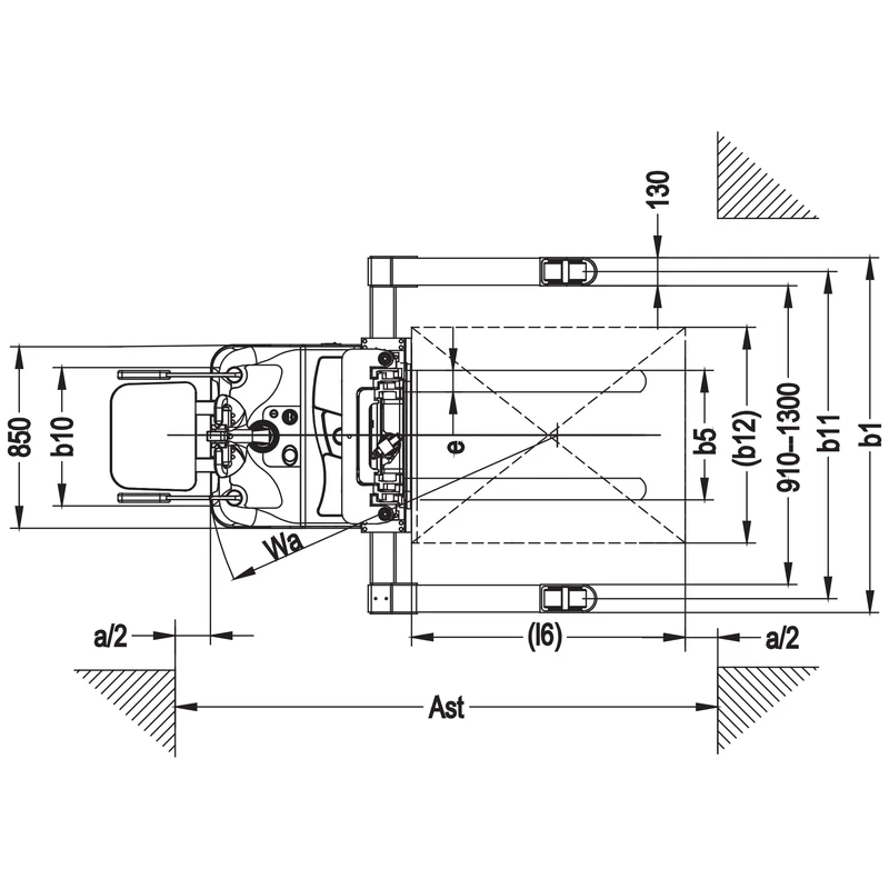 Electric Rider Straddle Stacker (EVV10PV-P/EVV12PV-P/EVV15PV-P) 1000-1500 kg 1600-5600 mm - view 5