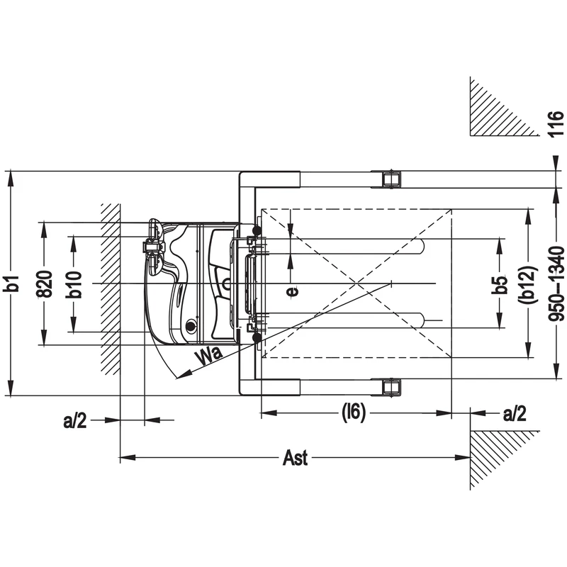 Electric Walkie Straddle Stacker (EVV10-PV/EVV12-PV/EVV15-PV) 1000-1500 kg 1600-5600 mm - view 3