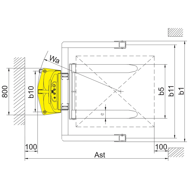 Semi-Electric Straddle Stacker (PEVV10-DPV/PEVV15-DPV) 1000-1500 kg 1600-3500 mm - view 3